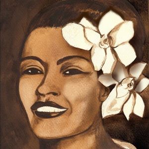 BILLIE HOLIDAY WATERCOLOR PRINT BY CONNIE TROUPE
